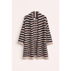 Sundance Black and Cream Striped Sweater Cape